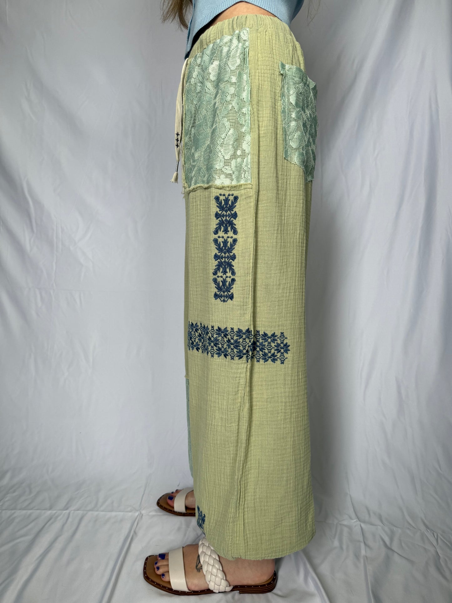 Sage Lace Pants