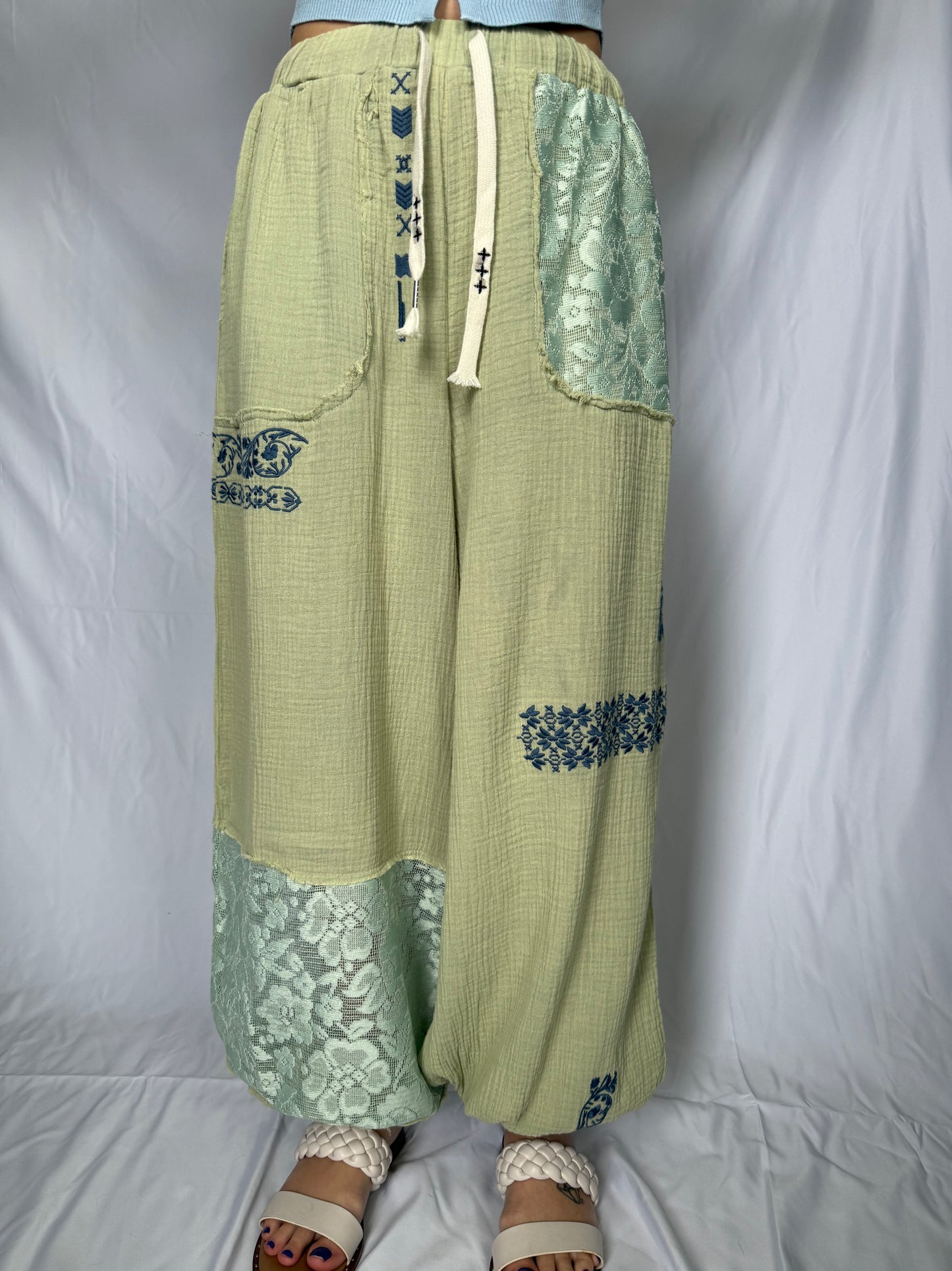 Sage Lace Pants