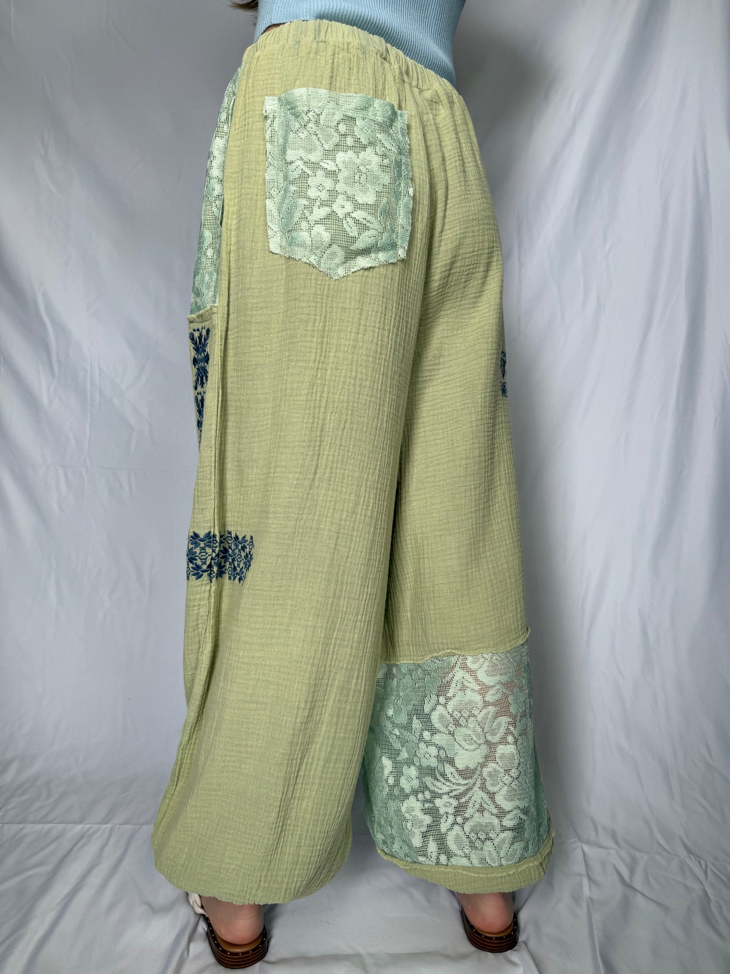 Sage Lace Pants