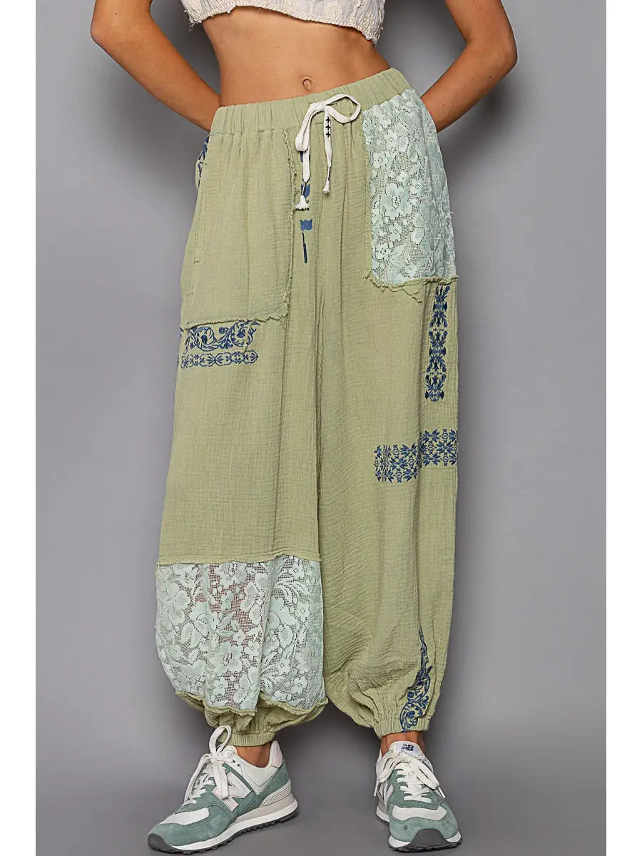 Sage Lace Pants